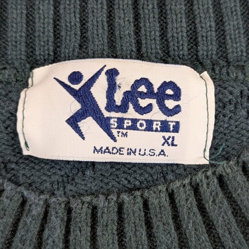 Vintage Lee Sport Green Bay Packers Sweater Mens XL Cotton Knit‎ Made in USA NFL - Picture 2 of 13
